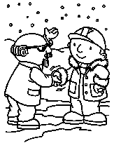 coloriage bob le bricoleur sous la neige